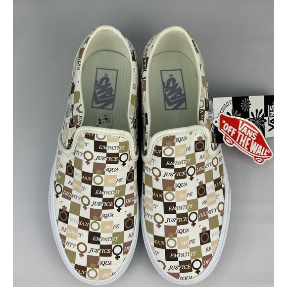 Vans Women Asher Divine Energy Natural/Multicolor Canvas Skate Shoes Size 8 NWT - Picture 2 of 11